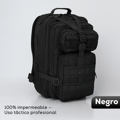 Mochila ASSALT PRO TÁCTICA: 100% Impermeable + Bolsa de Hidratación GRATIS