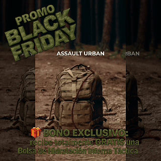 Mochila ASSALT PRO TÁCTICA: 100% Impermeable + Bolsa de Hidratación GRATIS